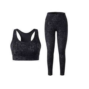 Conjunto de Yoga de 2 Piezas, Top y Leggings de Cintura Alta, Ropa Deportiva Transpirable, Traje Deportivo Cosido - Product Image 2