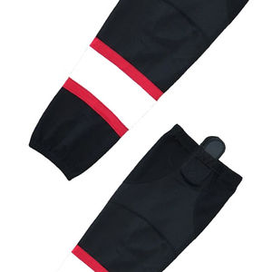 Calcetines de hockey sobre hielo personalizados, calcetines ajustados para calentar las piernas, calcetines de hockey sobre hielo juveniles con rayas de malla para práctica, a la venta, OEM - Product Image 2