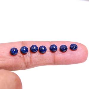 Lapis-lazuli naturel 6x8mm, cabochon poli, pierre précieuse en argent sterling pour la fabrication de bijoux de mariage |   Haute qualité |   Lapis véritable - Product Image 3