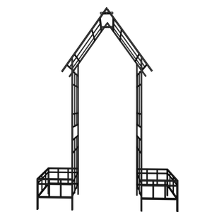 Arco da Giardino in Metallo a Larghezza Regolabile W68.11 ~W94.29 Nero per Esterni, Supporto per Piante Rampicanti, Traliccio/Portico per Rose - Product Image 2