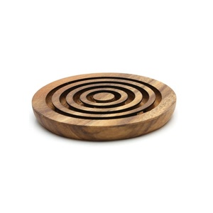 Jeu de labyrinthe circulaire en bois écologique pour enfants, jeu de billes d'équilibre, coordination œil-main, jouet éducatif, puzzle - Product Image 2