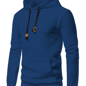 Sweat à capuche pour homme avec poche, logo personnalisé, en molleton de coton, décontracté, OEM ODM, vente en gros - Product Image 3