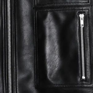 Custom Men's <b>Retro</b> Winter Biker <b>Jacket</b> Vintage Wash Genuine Calf Skin <b>Leather</b> Oversized Slim Fit Lapel Collar Autumn Season - Product Image 5