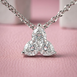 Elegant 1.0Ct Lily Lab Grown Diamond Pendant en or massif Sparkling Diamond Pendant Gift for Her Christmas Gift - Product Image 2