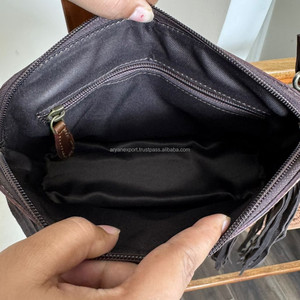 Wholesale Crossbody Bag Hot Selling Sunflower Design Hand Tooled Genuine Leather <b>Handbag</b> Elegant & Fashionable Women Fringe Bag - Product Image 6