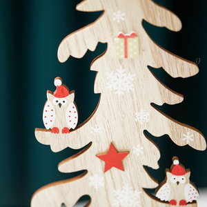 Décoration de Noël, figurine d'arbre de Noël en bois - Product Image 6