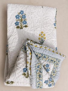 Couette en coton fleuri indien classique, faite à la main, imprimée à la main, réversible, taille King, literie Razai - Product Image 2
