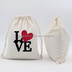 Handmade Cotton Printed Canvas White Drawstring <b>Bag</b> With White String Durable Gift <b>Storage</b> Drawstring <b>Bags</b> <b>Storage</b> <b>Clothes</b> <b>Bag</b> - Product Image 3