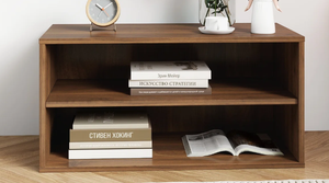 Librero Bajo de Madera en Oferta, Estante de Almacenamiento Horizontal Minimalista para Sala de Estar Moderna, Oficina y Estudio - Product Image 4