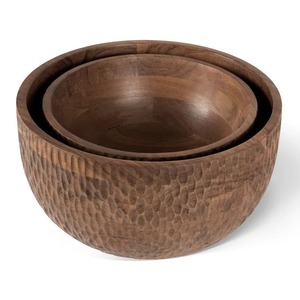 Tazón de madera hecho a mano con acabado natural, diseño Wabi Sabi, para frutas y aperitivos, sin recubrimiento, ecológico y artesanal. - Product Image 4