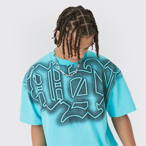 Camiseta Extra Grande para Hombre con Estampado de Letras por Sublimación, Manga Corta, Cuello Redondo, Estilo Urbano, 100% Algodón Jersey Transpirable - Product Image 5
