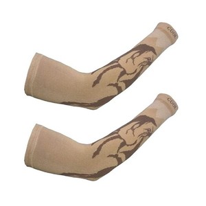 Nuevas Mangas de Ciclismo Personalizadas sin Costuras, Color Beige Marrón con Estampado, Unisex para Adultos, Anti-UV, Transpirables, de Compresión, Refrigerantes y Ecológicas - Product Image 2