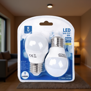 Lampadina a LED G45 E27 6W 6400K Bianco Freddo 500Lm Confezione da 2 Pezzi - Product Image 3