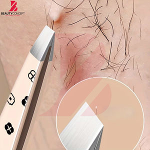 Pinzas ergonómicas de punta inclinada con logotipo personalizado, nuevo producto al por mayor, agarre seguro para una depilación rápida y precisa - Product Image 5