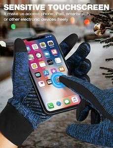 High Quality Sheepskin Leather Full-Finger Thermal <b>Gloves</b> Custom Winter Insulated Fleece Lining <b>Touchscreen</b> Cycling Outdoor - Product Image 4