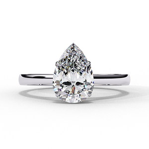 Anillo de Compromiso Clásico con Diamante Cultivado en Laboratorio de 1.5 Quilates, Corte Pera, Oro de 10k, 14k, 18k, Certificado IGI, Diamante VS DEF para Aniversario o Boda - Product Image 3