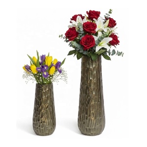 Vase de table moderne de haute qualité, finition polie miroir, pour la décoration du salon, de la salle à manger, centre de table décoratif pour fleurs, vaisselle - Product Image 6