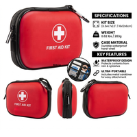 Trousse de premiers soins compacte de 114 pièces, étui rigide imperméable, trousse médicale pour les voyages, la maison, la voiture, le camping, la survie en cas d'urgence