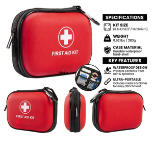 Botiquín <span class=keywords><strong>de</strong></span> Primeros Auxilios Pequeño <span class=keywords><strong>de</strong></span> 114 Piezas, Estuche Rígido Impermeable, Kit Médico para Viajes, Hogar, Auto, Camping, Emergencias y Supervivencia - Product Image 4