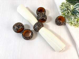 Vintage Carved Wooden Tissue Ring Holder for <b>Rustic</b> Holiday <b>Dining</b> Decoration <b>Farmhouse</b> <b>Table</b> Accessories Collection - Product Image 2