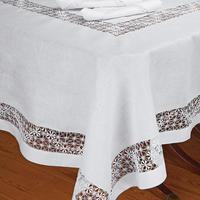 Nappes brodées tissées motif teint en fil pour les commandes en gros de textiles domestiques fournies dans le monde entier