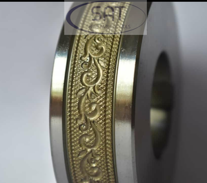 SAT Jewelry Gold Silver Embossed <b>Texture</b> Design <b>Roller</b> Pebble Pattern Design <b>Roller</b> for Rolling Machine Jordan USA Malaysia Peru - Product Image 2