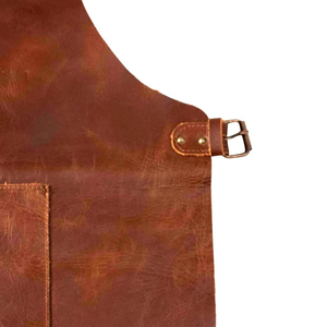 Manufacturer High End Breathable Comfortable Unisex Fashion Stylish Multi-functional <b>Chef</b> Work Leather Apron - Product Image 3