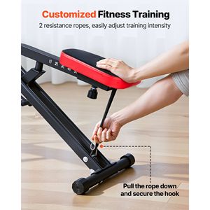 Attrezzatura per Esercizi Pieghevole Facile da Montare, Stazione Multifunzione, Macchina per Squat Profondi, Vogatore, Macchina per Allenamento Glutei - Product Image 5