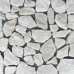 Dalles de pierre irrégulières à surface éclatée, revêtement mural extérieur rustique, durable, surface naturelle brossée, mélange gris, blanc, beige - Product Image 3