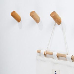 Contemporary Wooden Hook <b>Rack</b> Wall Mount - Product Image 3