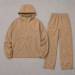 Reflective Custom Piping Windbreaker Hooded Tracksuit Lightweight Jacket and <b>Jogger</b> Pants OEM Night Visibility <b>Nylon</b> Sportswear - Product Image 5