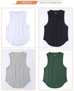 China Bangladesh Factory Price OEM Customized Logo Embroidery Quick Dry Marathon Running Sleeveless Mens Sports <b>Vest</b> - Product Image 6
