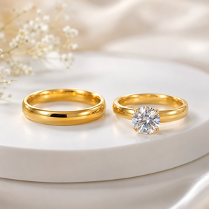 Premium 18K Gold Solitaire <b>CZ</b> Diamond <b>Ring</b> for Women Luxury Wedding Engagement Band Wholesale Jewelry Supplier - Product Image 1