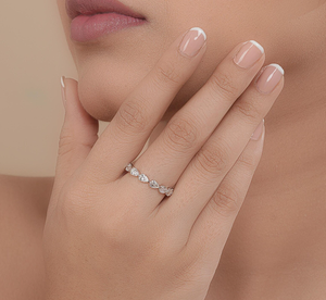 925 <b>Silver</b> Vintage Pear Cut IGI Certified <b>Solitaire</b> Diamond Engagement <b>Ring</b> for Wedding Anniversary & Gift - Product Image 5