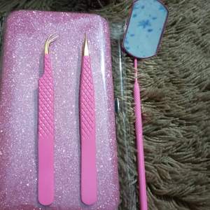 Pince à épiler antistatique en acier inoxydable pour extensions de cils, outil de lifting des cils à volume pointu, poignée miroir, ensemble d'outils de beauté - Product Image 6