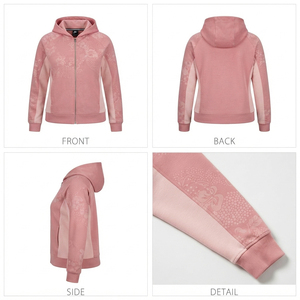Plus Size Women's Printed Hooded Zip-Up Fleece Sweatshirt Casual Winter Wear French Terry Hooded <b>Jacket</b> Women Crop Zipper Hoodie - Product Image 5
