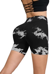 Shorts de fitness pour femmes, personnalisés, en gros, sans couture, unis, élastiques, respirants, imperméables, écologiques, lavés, séchage rapide, haute performance - Product Image 5