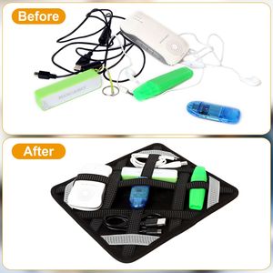 Custodia Organizer per Tablet da 9.7 pollici con Fascia Elastica e Design a Doppio Lato per Gestione Cavi e Accessori - Product Image 4