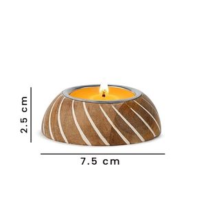 Porte-bougie chauffe-plat en céramique et porcelaine avec couvercle, 1 couleur, pot rond gaufré pour la décoration intérieure et Noël - Product Image 3