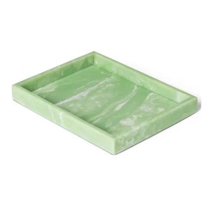Plateau de service rectangulaire en résine pour bijoux, plateau de vanité, plateau décoratif pour table basse, petit-déjeuner, décoration intérieure - Product Image 1