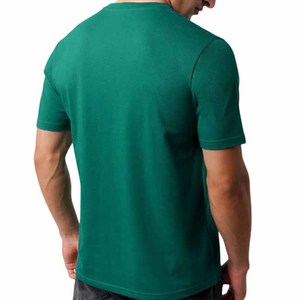New Arrival Men's Customized 100% Cotton <b>T</b>-<b>Shirt</b> Solid Color V-Neck Blank Short Sleeves Regular Fit Breathable Knitted Men <b>Shirt</b> - Product Image 3