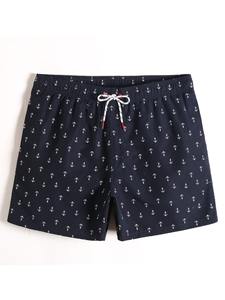 Shorts de bain pour hommes à motifs floraux, séchage rapide, respirants, légers, vêtements de plage, tissu tissé, taille élastique, cordon de serrage, shorts d'été - Product Image 2