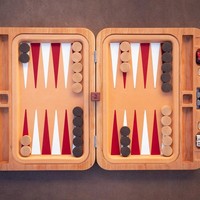 Ensemble de Backgammon de Luxe Personnalisé de Haute Qualité, Comprend une Table en Cuir PU, une Horloge, des Pièces d'Échecs et des Dés, Pliable, Couleur Personnalisée