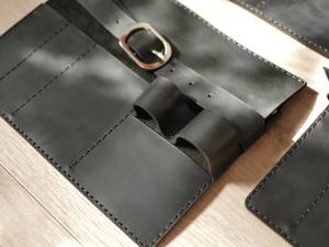 Wholesale Genuine Leather Barber Scissors <b>Pouch</b> Bulk Supply Hair Salon Tools Bag Multi Pocket Shear Holsters LBSP-0008 - Product Image 5