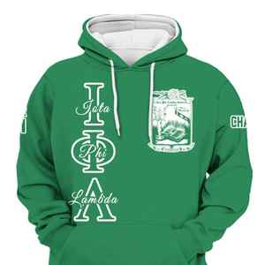 Iota Phi Lambda Sorority Hoodie Solid Emerald Green Custom Chapter Year 1929 Pullover <b>Sweatshirt</b> Classic Fit for Women - Product Image 4