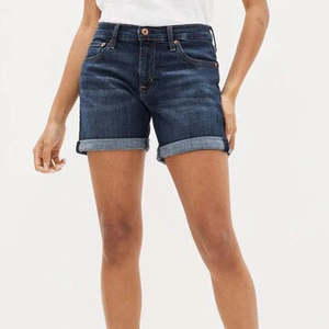 Shorts en jean formels respirants à taille mi-haute pour femmes et hommes, personnalisables et tendance - Product Image 1