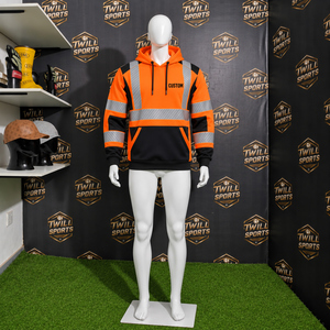 Sweat-shirt à capuche réfléchissant haute visibilité pour hommes, vêtements de travail de sécurité, pull-over, vêtements de travail industriels, haute visibilité, uniforme de travail en extérieur - Product Image 4