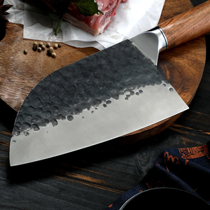Custom Handmade Industrial Chef Cleaver <b>Knife</b> Carbon Steel Blade Wood Handle Eco-Friendly Ambidextrous Extra <b>Sharp</b> - Product Image 4