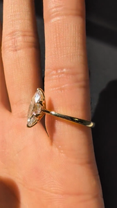 Tulip Set Lab Grown 2Ct Marquise Solitaire Engagement <b>Ring</b> For Women <b>14k</b> <b>gold</b> <b>ring</b> Anniversary Gift Promise <b>Ring</b> - Product Image 4