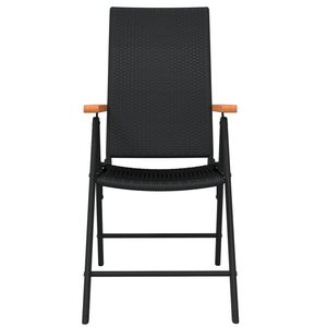 Set da pranzo Patio 5 pezzi nero per uso giardino - Product Image 4